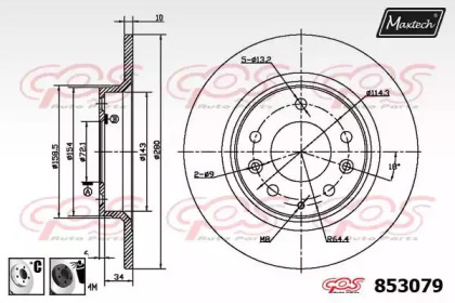 Тормозной диск MAXTECH 853079.6060