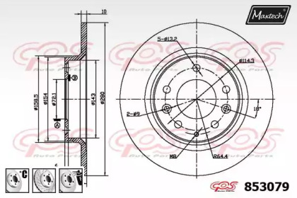 Тормозной диск MAXTECH 853079.6980