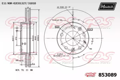 Тормозной диск MAXTECH 853089.0000