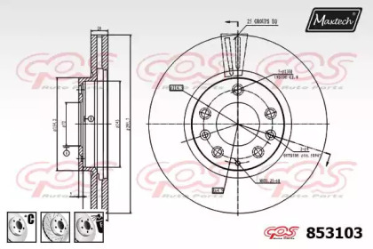 Тормозной диск MAXTECH 853103.6980