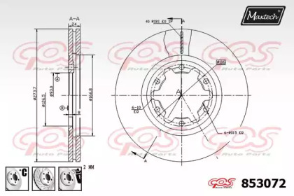 Тормозной диск MAXTECH 853072.6980