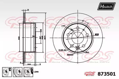 Тормозной диск MAXTECH 873501.6880