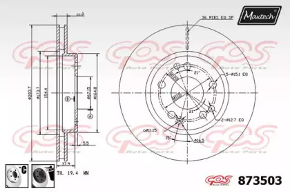 Тормозной диск MAXTECH 873503.6060