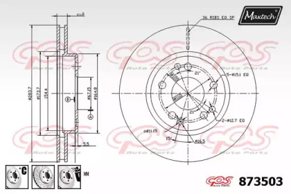 Тормозной диск MAXTECH 873503.6880