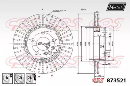 Тормозной диск MAXTECH 873521.6980