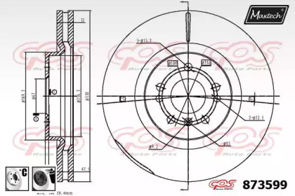 Тормозной диск MAXTECH 873599.6060