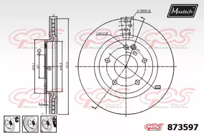 Тормозной диск MAXTECH 873597.6980