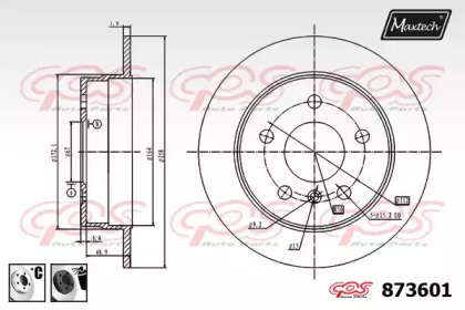 Тормозной диск MAXTECH 873601.6060