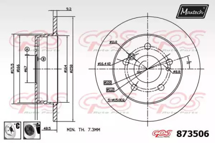 Тормозной диск MAXTECH 873506.6060