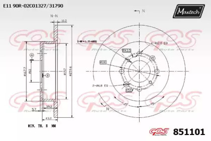 Тормозной диск MAXTECH 851101.0000