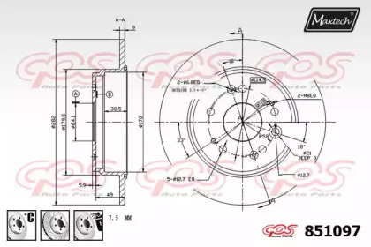 Тормозной диск MAXTECH 851097.6980