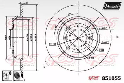 Тормозной диск MAXTECH 851055.6060