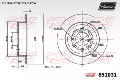 Тормозной диск MAXTECH 851031.0000