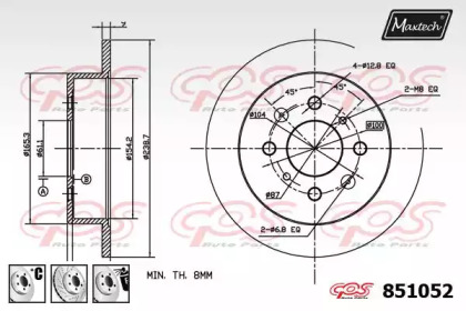 Тормозной диск MAXTECH 851052.6880