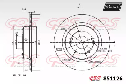 Тормозной диск MAXTECH 851126.0000