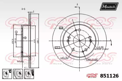 Тормозной диск MAXTECH 851126.6880