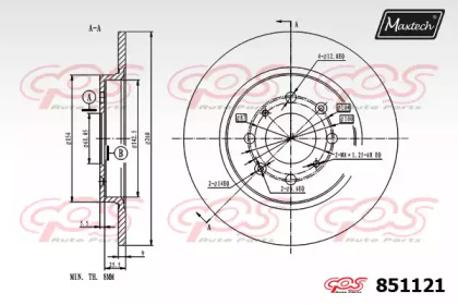 Тормозной диск MAXTECH 851121.0000