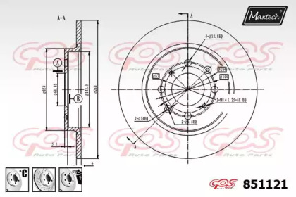 Тормозной диск MAXTECH 851121.6980