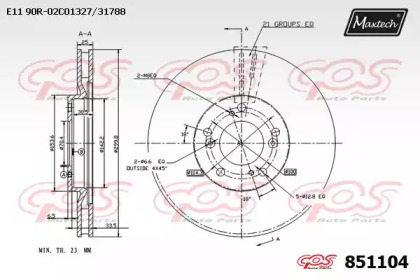 Тормозной диск MAXTECH 851104.0000