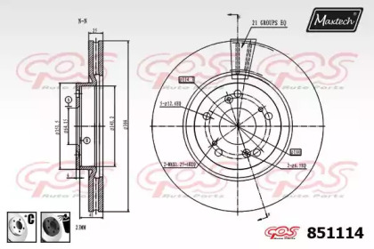 Тормозной диск MAXTECH 851114.6060