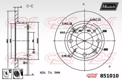 Тормозной диск MAXTECH 851010.6060