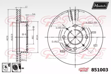 Тормозной диск MAXTECH 851003.6060