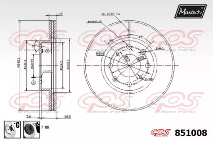 Тормозной диск MAXTECH 851008.6060