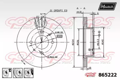 Тормозной диск MAXTECH 865222.6980