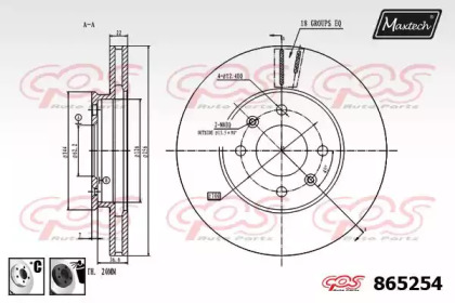 Тормозной диск MAXTECH 865254.6060