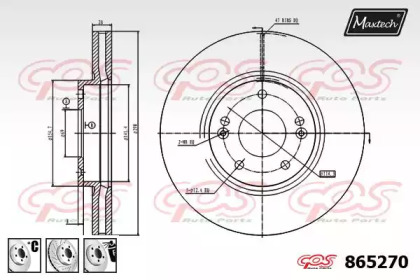 Тормозной диск MAXTECH 865270.6880