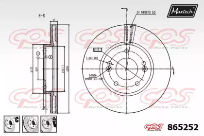 Тормозной диск MAXTECH 865252.6880