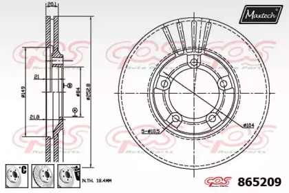 Тормозной диск MAXTECH 865209.6980