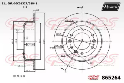 Тормозной диск MAXTECH 865264.0000