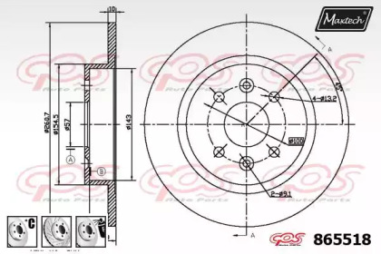 Тормозной диск MAXTECH 865518.6880