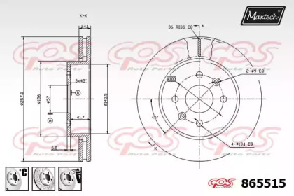 Тормозной диск MAXTECH 865515.6980