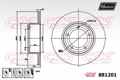 Тормозной диск MAXTECH 881201.6980