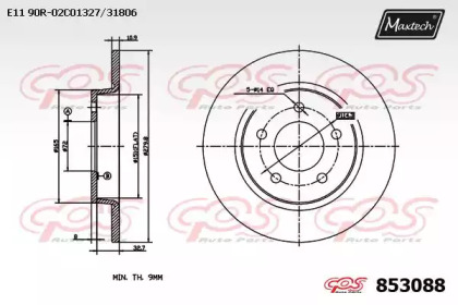 Тормозной диск MAXTECH 853088.0000