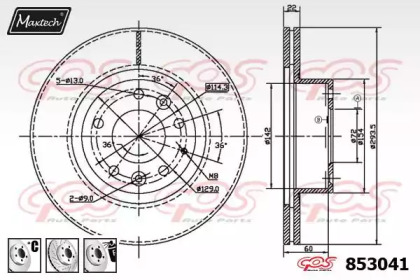 Тормозной диск MAXTECH 853041.6880