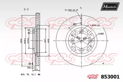 Тормозной диск MAXTECH 853001.0000