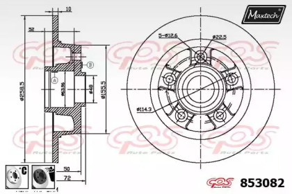 Тормозной диск MAXTECH 853082.6060