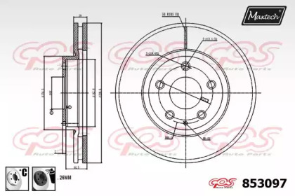 Тормозной диск MAXTECH 853097.6060