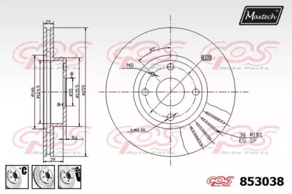 Тормозной диск MAXTECH 853038.6880