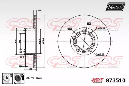 Тормозной диск MAXTECH 873510.6060