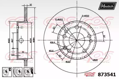 Тормозной диск MAXTECH 873541.6880