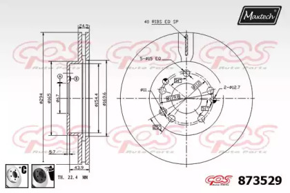 Тормозной диск MAXTECH 873529.6060