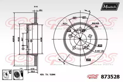 Тормозной диск MAXTECH 873528.6060