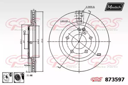 Тормозной диск MAXTECH 873597.6060