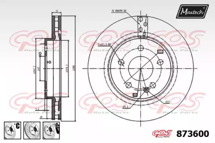 Тормозной диск MAXTECH 873600.6880