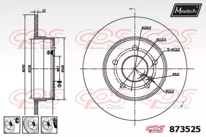 Тормозной диск MAXTECH 873525.6880