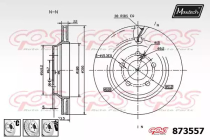 Тормозной диск MAXTECH 873557.6880